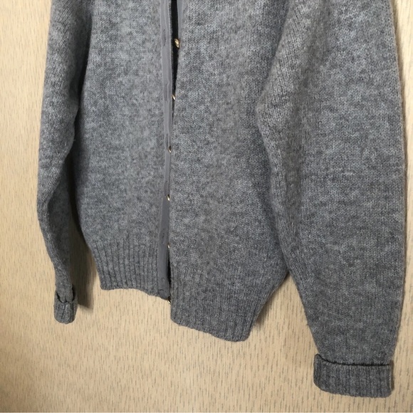 Allen Solly Womens Long Sleeve Button Front Wool Sweater Gray Size Medium - Picture 3 of 8